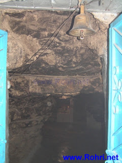Entrance to the Kalka Devi Temple cave in the Kalka hills near Rohri, Sukkur