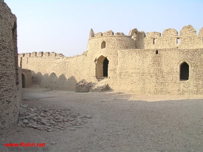 Intricate passageways inside Kot Diji Fort.
