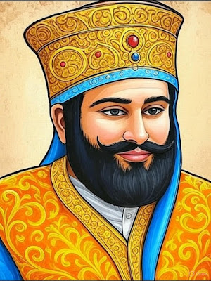 Soreh Badshah, Pir Pagaro VI, Spiritual Leader of the Hurs, Promoting Hindu-Muslim Unity Pir Pagaro VI, Soreh Badshah, in a Realistic Portrait Reflecting Indian Independence Struggle