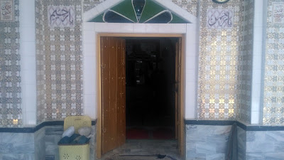 Minbar of Takay Wale Masjid in Sukkur, used for sermons in the historic mosque
