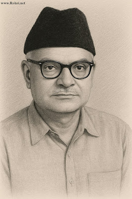 Portrait of Sayed Atta Hussain Shah Musavi (1898–1966) Graphite portrait of Syed Atta Hussain Shah Musavi (1898–1966), Sindhi scholar, educator, and cultural reformer, wearing a Jinnah cap and glasses.
