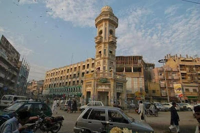 Ghanta Ghar Sukkur Sindh Heritage Landmark Historic Ghanta Ghar (Clock Tower) in Sukkur, Sindh, Pakistan a landmark of civic heritage.
