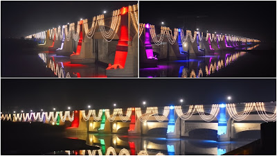 Beautiful Night View of Sukkur Lloyd Barrage: A Spectacle of Celebration